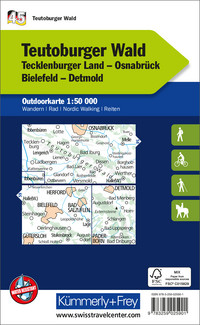 Deutschland, Teutoburger Wald, Nr. 45, Outdoorkarte 1:50'000