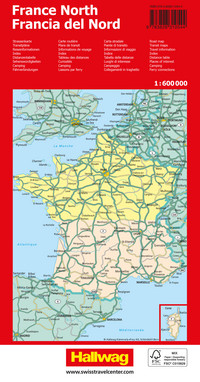 Frankreich (Nord), Strassenkarte 1:600'000