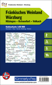Deutschland, Fränkisches Weinland - Würzburg, Nr. 56, Outdoorkarte 1:50'000