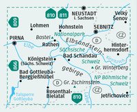 KOMPASS Wanderkarte 761 Elbsandsteingebirge, Nationalpark Sächsische Schweiz, Nationalpark Böhmische Schweiz 1:25.000