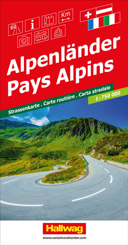 Alpine Countries, Road Map 1:750'000