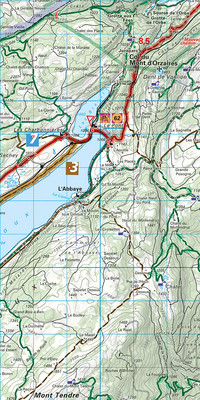 Switzerland, Lausanne, Vallée de Joux, No. 14, cycling map 1:60'000