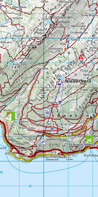 Suisse, Lac de Thoune, Adelboden - Kandersteg, Nr. 30, Carte pédestre 1:40'000