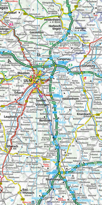 Deutschland Süd Strassenkarte 1:500 000