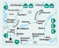 KOMPASS Wanderkarte 897 Wiesental, Kandertal, Südliches Markgräflerland, Lörrach, Schopfheim, Basel 1:25.000