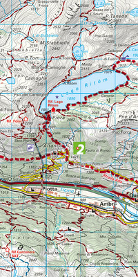 43 Leventina Gotthard - Valle di Blenio 1:40 000