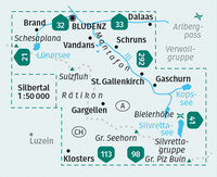 KOMPASS Wanderkarte 032 Montafon, Brandnertal, Gargellen, Bielerhöhe, Silvretta 1:25.000