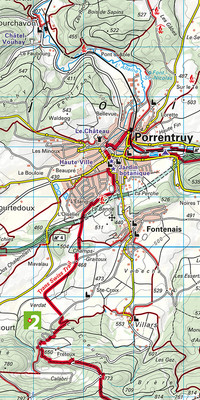 Switzerland, Jura - Ajoie, No. 4, Hiking Map 1:40,000