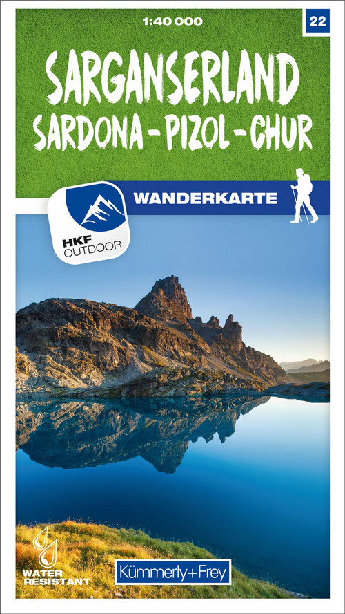 Switzerland, Sarganserland Region, No. 22, Hiking Map 1:40'000