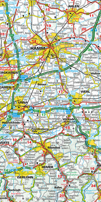 Allemagne, Rhénanie-du-Nord-Westphalie, No. 03, Carte routière 1:275'000