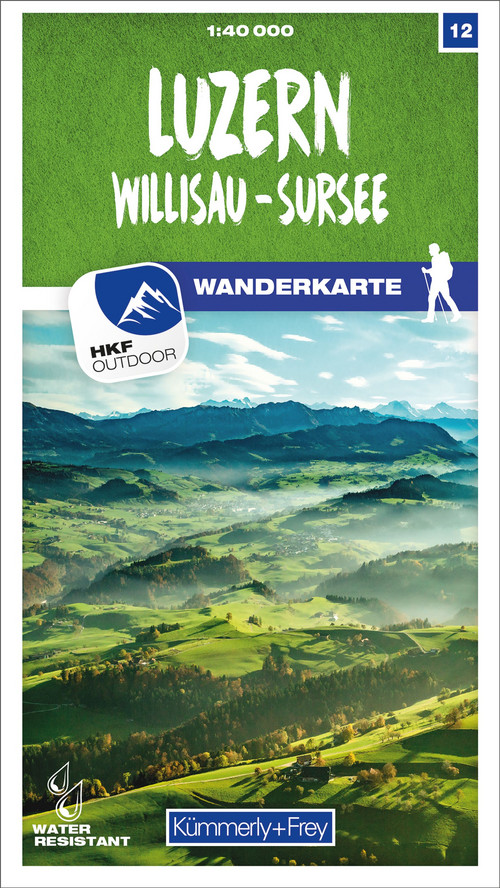 Suisse, Lucerne, No 12, carte pédestre 1:40'000