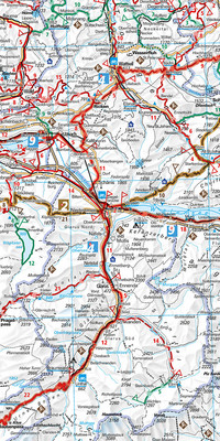 Switzerland, Cycling Map 1:301'000