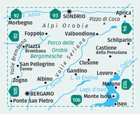 KOMPASS Wanderkarte 104 Alpi Orobie Bergamasche 1:50.000