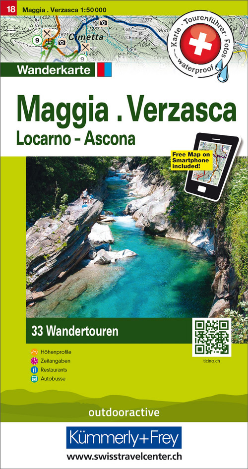 18 Maggia - Verzasca, Locarno - Ascona 1:50'000 d/i