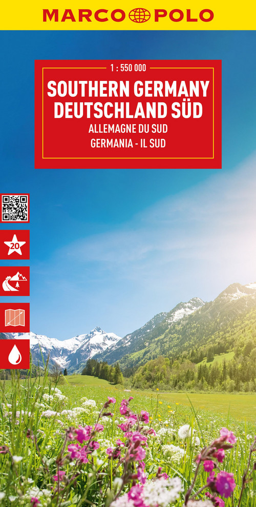 MARCO POLO Reisekarte Deutschland Süd 1:550.000