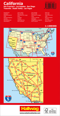 California, Nevada Strassenkarte 1:1 Mio., Road Guide Nr. 5