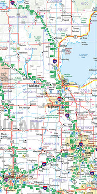 Great Lakes Strassenkarte 1:1 Mio., Road Guide Nr. 3