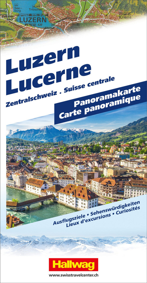 Switzerland, Lucerne, Central Switzerland, panoramic map