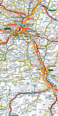 Switzerland, Road Map Poster TCS 1:301,000