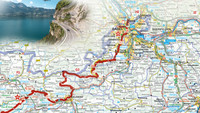 Schweiz, Strassenkarte, Grand Tour of Switzerland Touring map 1:275'000