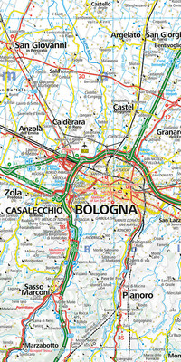 Italy, Emilia Romagna, Nr. 7, Road map 1:200'000