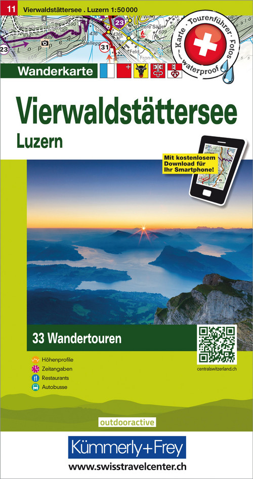 11 Vierwaldstättersee - Luzern 1:50'000 German Edition