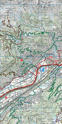 Suisse, Bas-Valais - Sion, Nr. 20, carte cycliste 1:60'000