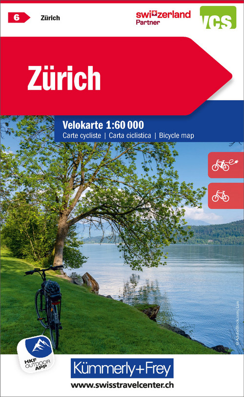 Switzerland, Zurich, No. 6, Bicycle map 1:60,000