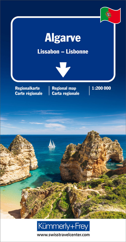 Portugal, Algarve, Road map 1:200'000