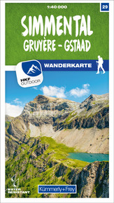 Switzerland, Simmental, Gruyère, Gstaad; No. 29, hiking map 1:40'000