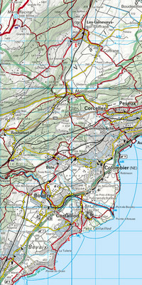 Switzerland, Neuchâtel - Val de Travers - Lac de Morat, Nr. 08, Hiking map 1:60'000